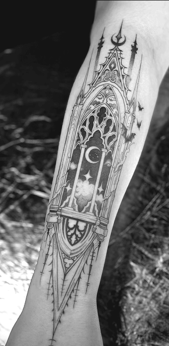 Arm Tattoo Gothic Cathedral