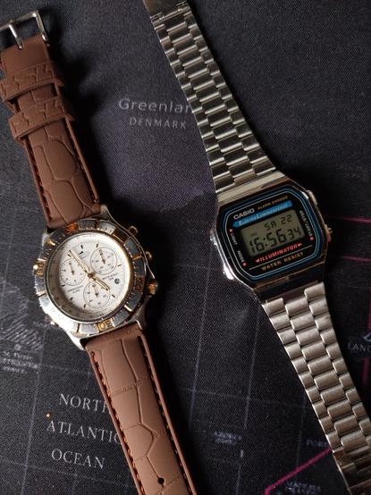 Lotus at left.

Casio a168 at right.