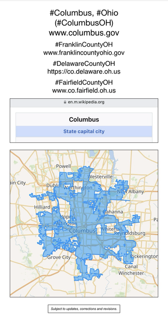 Screenshot of map showing location of Columbus, Ohio (from Wikipedia).