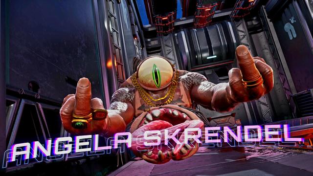 Angela Skrendel also known as Karen is flipping you off as she sticks her tongue out and gives you the single cat eye stare.  America will probably vote it into office.
