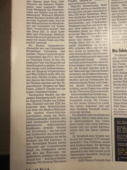 Ein Zeitungsartikel zum Congress 2c3