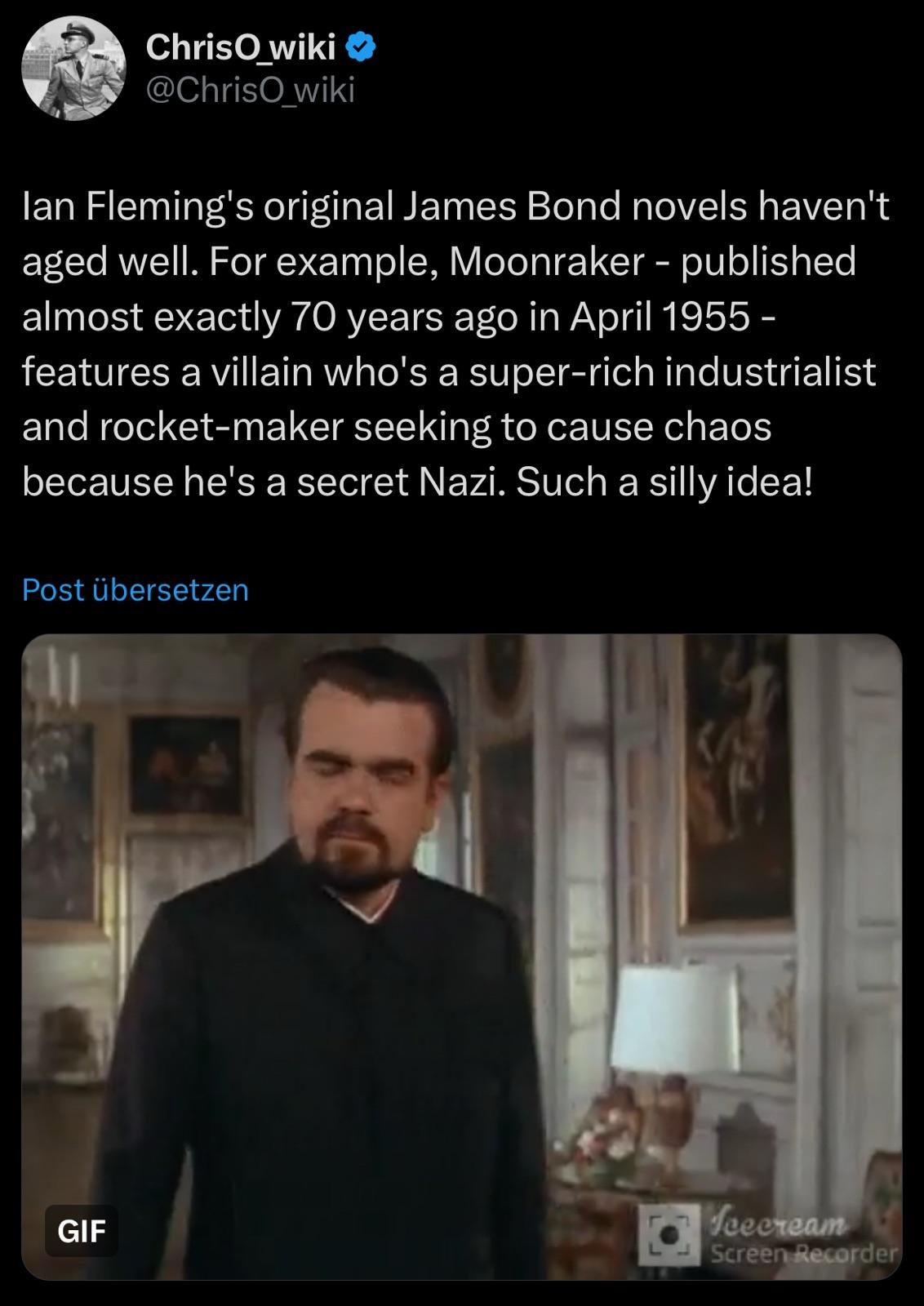 Silly moonraker Features a Secret Nazi Rocket Maler how unrealistic