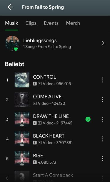 Spotify from fall to spring