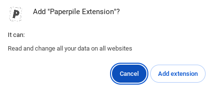 Chrome extension asking for permissions to read and change all data on all websites.
