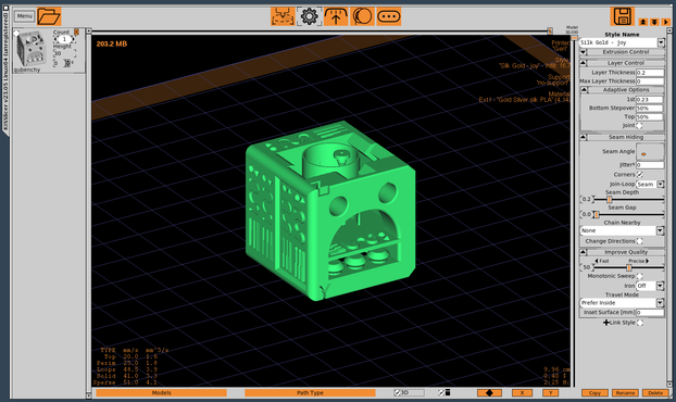 the cube (https://www.printables.com/model/1164343-qubenchy-3d-printing-torture-test-cube) in slicer window
