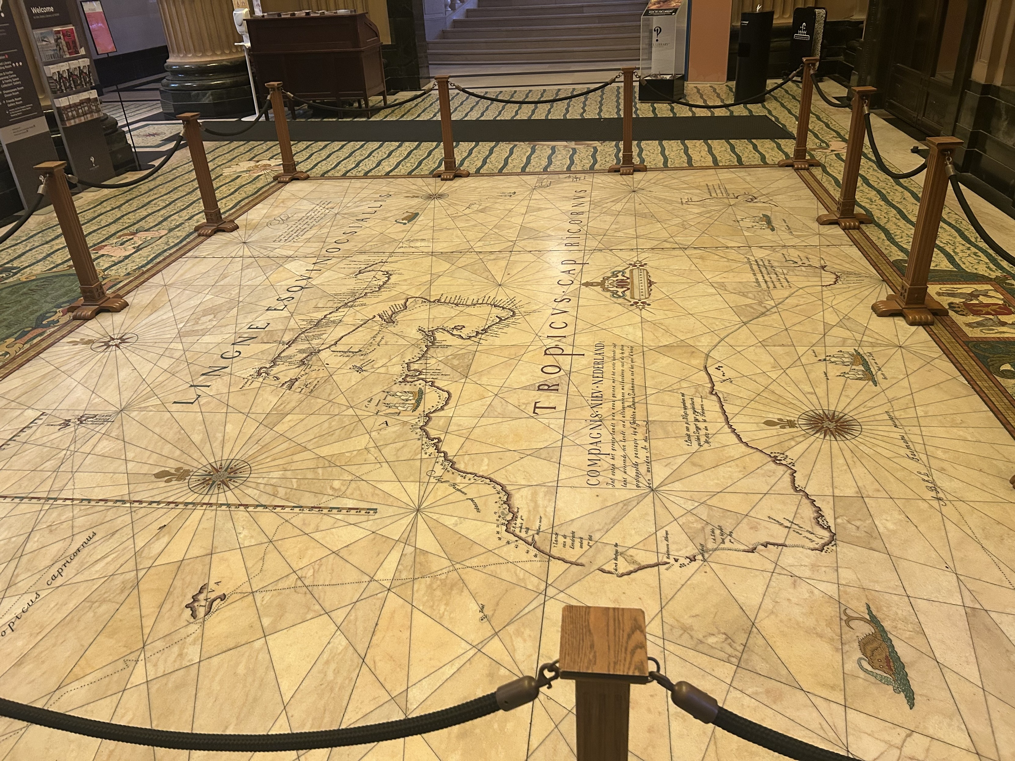 A map of Australia on the floor