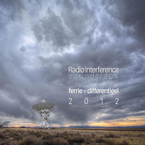 A landscape featuring large satellite dishes under a cloudy sky, accompanied by text attributing a soundtrack to "Radio Interference," along with credits for composition, photo, and licensing information.

Radio Interference uit 2012 OST 3-Eenheden  Frederick Rzewski
de ‘Drie Eenheden’ hebben dan nog wel een lange weg te gaan, de voorbereidingen zijn in volle gang (helaas bestaat de installatie niet meer)

Radio Interference

is de soundtrack voor een hardware test van het elektronische deel van de kunstinstallatie.
 een variatie gebaseerd op het eerste deel van ‘No Place To Go But Around‘ van Frederick Rzewski - 

luister op https://ferrie.audio/b/PY