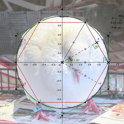 Toofan ronde avec en superposition un cercle avec des trucs géométriques