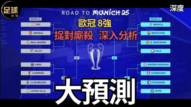 預測歐冠8強：皇馬前場4人組克馬競造名場面，利物浦跟巴黎拼中場，拜仁難對付勒沃庫森維爾茨(足球新聞250222第67期 深度)
