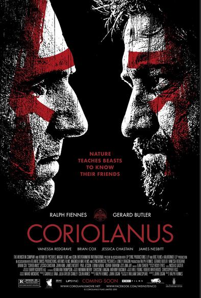 "Coriolanus" di Ralph Fiennes, 123minuti, 2011.

- Un eroe esiliato di Roma si allea con un nemico giurato per vendicarsi della città. - da IMDB.