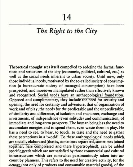 The Right to the City