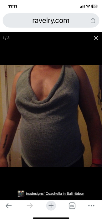 Coachella tank in Tahki Bali Ribbon Yarn