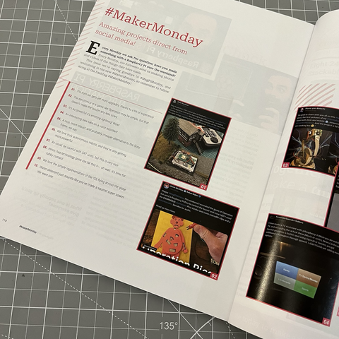 #MakerMonday spread in magazine