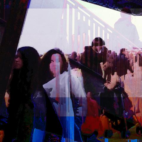 Barcelona digital glitch street photography, made with Bless Hex Editor and the GNU Image Manipulation Program.