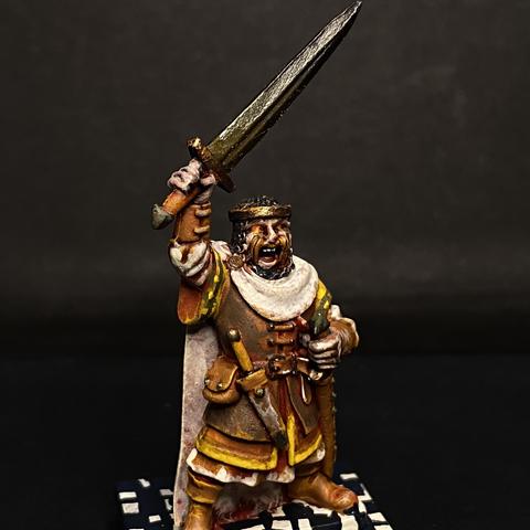 Zoomed out image of the king from the front.