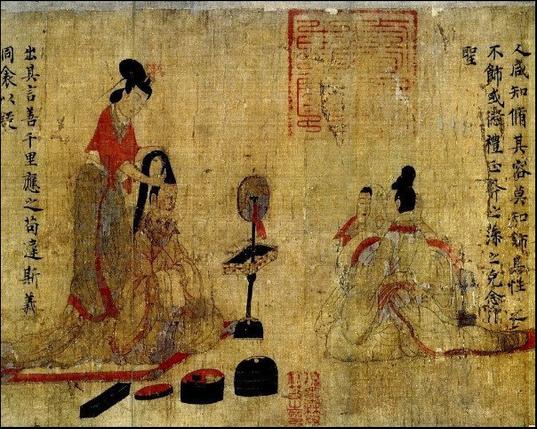 Illustration : Admonitions Scroll, also known as the Admonitions of the Court Instructress, by Gu Kaizhi, between the 5th to 8th century.