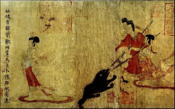 Illustration : Admonitions Scroll, also known as the Admonitions of the Court Instructress, by Gu Kaizhi, between the 5th to 8th century.