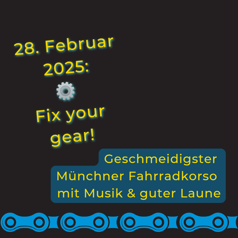 28. Februar 2025: 
Geschmeidigster Münchner Fahrradkorso mit Musik & guter Laune