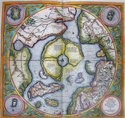 This map from Gerard Mercator’s atlas names ‘S. Hugo Willoughbes land’ off the Norwegian coast in his honour.