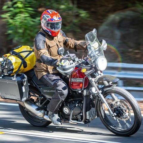 Royal Enfield Himalayan on the Old Pacific Highway north of Sydney