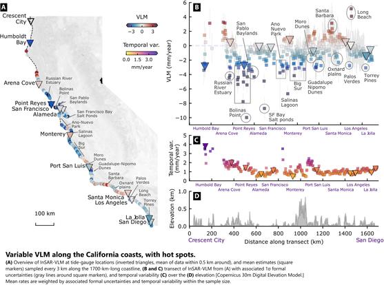 maps & charts - Variable VLM along the California coasts, with hot spots