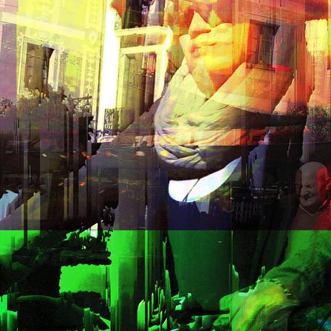 Barcelona digital glitch street photography, made with Bless Hex Editor and the GNU Image Manipulation Program.