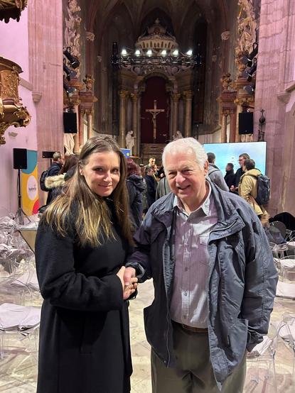 In the photo: Lucia Marková, ESET Foundation and Allan Bussard, Integra Foundation.