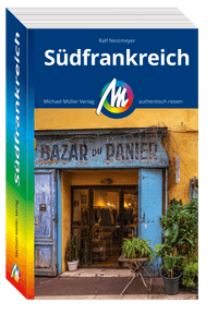 Cover Reiseführer Südfrankreich mit Bild eines alten Bistros mit Pflanzen davor