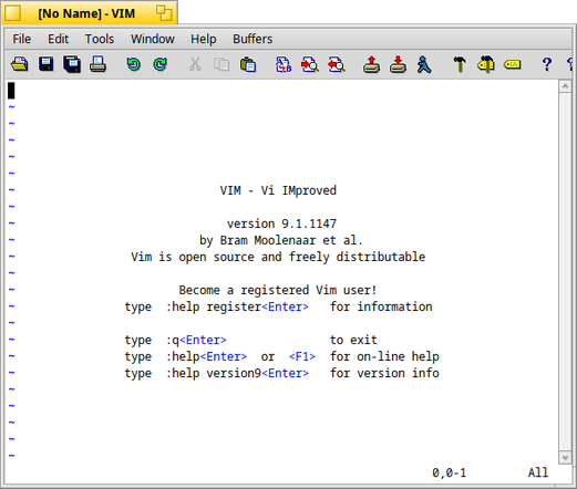 Vim 9.1.1147 on Haiku R1B5 64bit