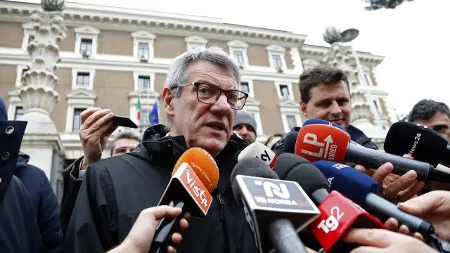 Una foto del segretario generale CGIL,  Maurizio Landini.