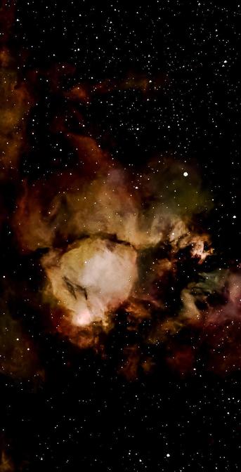 An artistic depiction of a nebula in space, showcasing vibrant colors of red, orange, and yellow against a black background filled with stars.

Artystyczne przedstawienie mgławicy w kosmosie, prezentujące żywe kolory czerwieni, pomarańczy i żółci na czarnym tle wypełnionym gwiazdami.