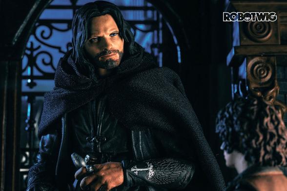 Aragorn talks to Frodo whilst hiding out in a room in Bree