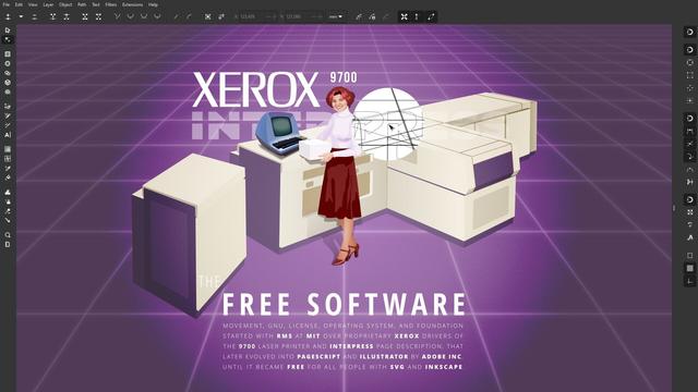 Xerox 9700 laser printer with Interpress page description interpreter RIP