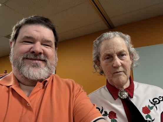 Me with Temple. I was absolutely thrilled to actually get yo talk with her briefly, and reflect on what she’d shared this morning.