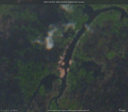 Community far away from civilization in the Democratic Republic of the Congo, along a river