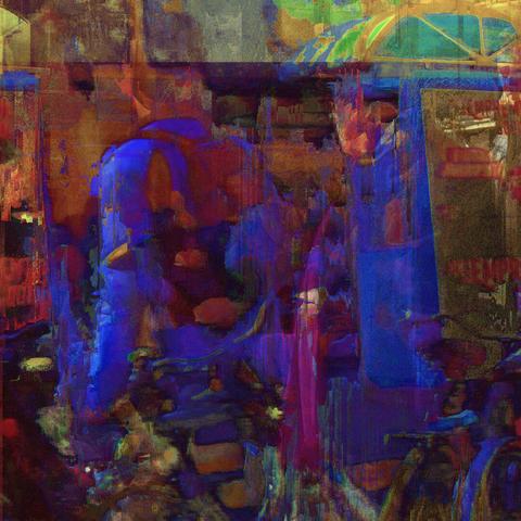 Barcelona digital glitch street photography, made with Bless Hex Editor and the GNU Image Manipulation Program.