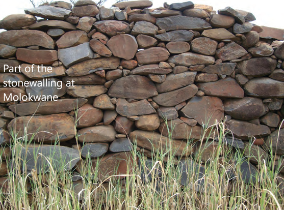 photo -  part of the stonewalling at Molokwane