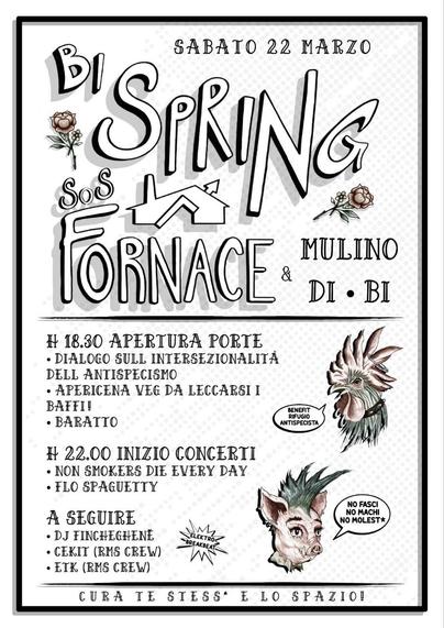 BI SPRING

Gallo punk che dice "Benefit rifugio antispecista"

Cinghiale punk che dice "No fasci no machi no molest*"