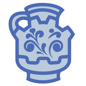 the icon of the godot engine depicted as a bembel