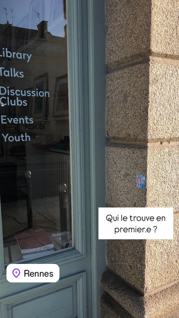 Un indice pour trouver où elle est collée dans Rennes