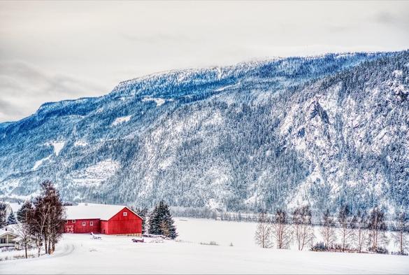 #ringebu #gudbrandsdalen #norwegen #norway #norge #landwirtschaft #farm #winter #schnee #snow #leica #75mm #verkehr #landschaft
