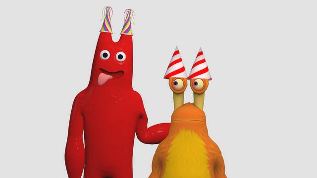 Congle is having an awkward moment with Banban... They're not getting along... maybe?