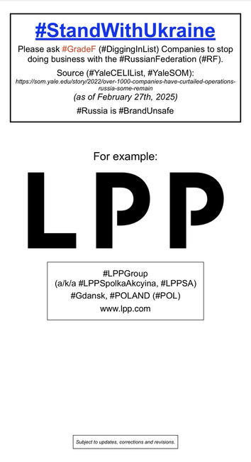 Logo and company information for LPP SA (Gdansk, Poland).