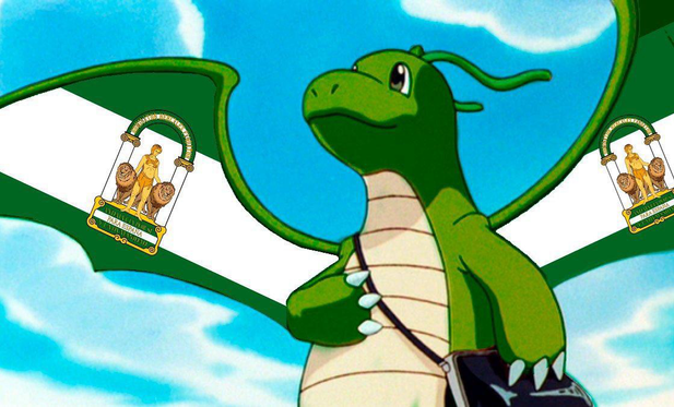 El Dragonite blanco y verde vuelve tras siglos de guerra, a decir Paz y Esperanza bajo el sol de nuestra tierra