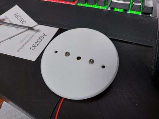 Homemade flush mounted buzzer, front side