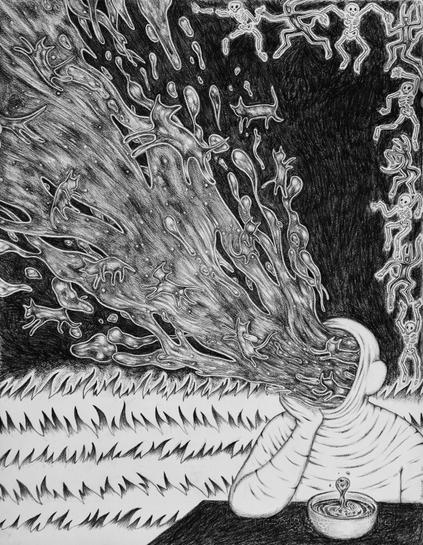Photo cadrée exclusivement sur le dessin.