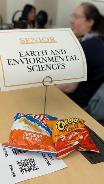 photo - snacks at the judges table - and a 'fun' sign  :)