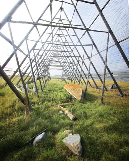 An old fishdrying rack in the north of norway