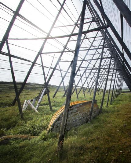 An old fishdrying rack in the north of norway
