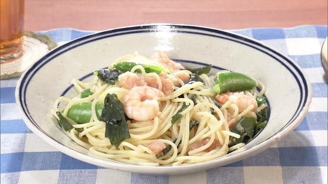 【3分クッキング公式】具だくさん明太子パスタ／わかめとねぎの炒めナムル